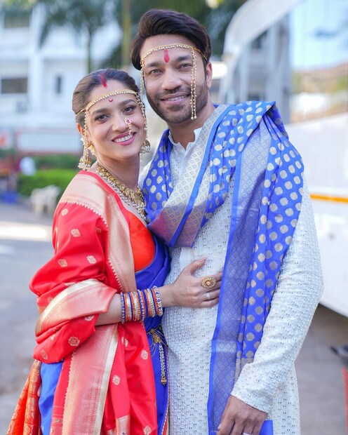 *২০২১ সালের ১৪ ডিসেম্বর সাত পাকে বাঁধা পড়েন। (Picture Credits: Ankita Lokhande Jain/Instagram) 