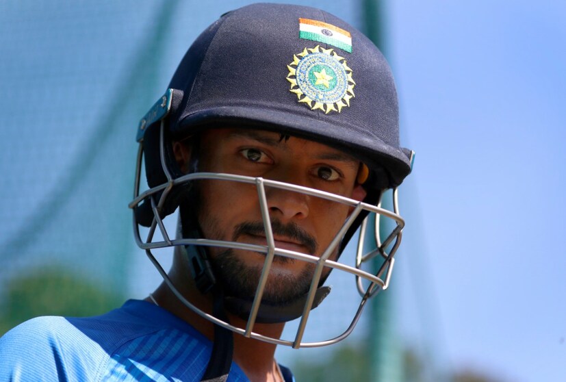 নেট সেশনে ব্যাটিংয়ের পর ওপেনার মায়াঙ্ক আগরওয়াল।