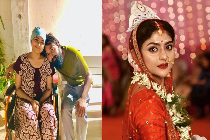 *সিঁথি ভর্তি সিঁদুর, শাঁখা-পলা, গয়না-বেনারসি। নতুন বউয়ের সাজে নজর কাড়লেন অভিনেত্রী ঐন্দ্রিলা শর্মা। (ছবি সৌজন্যেঃ ঐন্দ্রিলা শর্মার ফেসবুক পেজ) 