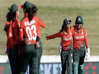 Bangladesh Women's team registrer first win after beating Pakistan women's team- Photo Courtesy- ICC/Twitter 