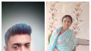 কুমারেশ সাধু ও তাঁর মা সন্ধ্যাদেবী৷ 