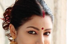 লাল পোশাকের সঙ্গে কপালে চন্দনের ফোঁটা, সাধভক্ষণে দেবিনা যেন বিয়ের কনে