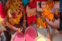 গোলাপের পাপড়ি, গাঁদাফুল, বিট থেকে ভেষজ আবির তৈরি হচ্ছে গৃহবধূদের হাতে গোলাপের পাপড়ি, গাঁদাফুল, বিট থেকে ভেষজ আবির তৈরি হচ্ছে গৃহবধূদের হাতে