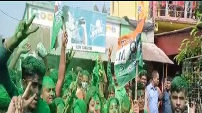 কাঁথিতে জয়ে তৃণমূলের উল্লাস৷ কাঁথিতে জয়ে তৃণমূলের উল্লাস৷