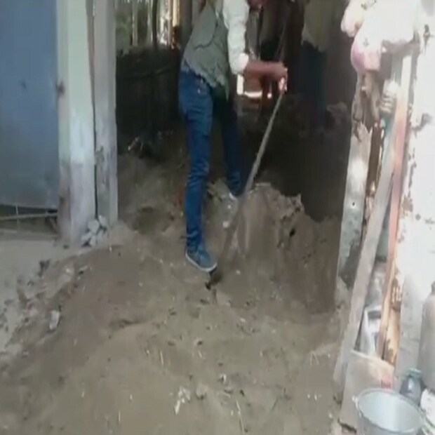 জানা গিয়েছে, সকালে ধূপগুড়ি কলেজপাড়ার বাসিন্দা অজিত কুমার দাস কয়েকজন শ্রমিক দিয়ে ঘরের দরজার পাশে আলু রাখার জন্য ঘর মেরামত করছিলেন। আচমকা একটি গর্ত থেকে ফোঁস-ফোঁস শব্দ কানে ভেসে আসে শ্রমিকদের। (ছবি ও তথ্য: শেখ রকি চৌধুরী)