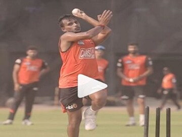 ipl 2022 : watch video srh pacer t natarajan breaks stumps ahead of IPL- Photo Courtesy- IPL/Instagram 