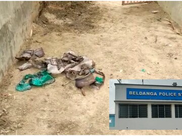 বেলডাঙাতে বোমা বিস্ফোরণের পর এলাকা