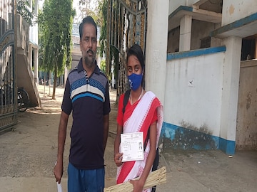 Girl gives higher secondary exam after returnig from father's 