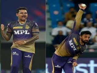 সুনীল নারিন এবং বরুণ চক্রবর্তীর দিকে তাকিয়ে কেকেআর