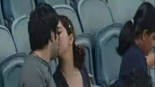 couple spotted kissing during gt vs dc match fans made the picture Viral Photo- Photo  Courtesy- Twittter 