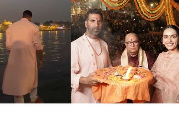পুজোর মাঝেই হঠাৎ গঙ্গায় ঝাঁপ অক্ষয়ের! বারাণসীর ঘাটে অভিনেতাকে দেখে অবাক ভক্তরা

