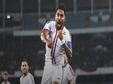 গোল করার পর উচ্ছ্বাস রয় কৃষ্ণর