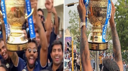 আইপিএল ট্রফি নিয়ে আমেদাবাদের রাস্তায় সেলিব্রেশনে গুজরাত দল আইপিএল ট্রফি নিয়ে আমেদাবাদের রাস্তায় সেলিব্রেশনে গুজরাত দল