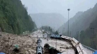 বিপর্যস্ত হাফলং স্টেশনের ছবি৷ Photo-PTI বিপর্যস্ত হাফলং স্টেশনের ছবি৷ Photo-PTI