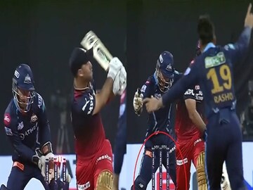 রশিদের বলে বোল্ড হয়েও বাঁচলেন ম্যাক্সওয়েল