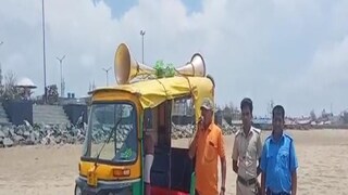 মন্দারমণির সৈকতে পুলিশের প্রচার৷ 