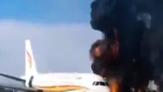 Tibet Airlines Plane with 122 Onboard Skids Off Runway, Catches Fire Tibet Airlines Plane with 122 Onboard Skids Off Runway, Catches Fire