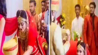 মালাবদলে কনের চমক