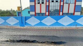 Overbridge pitch cover cracked with 4 days of inaguration in Kamarkundu