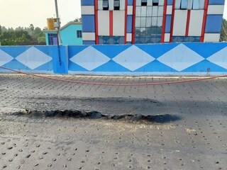 Overbridge pitch cover cracked with 4 days of inaguration in Kamarkundu