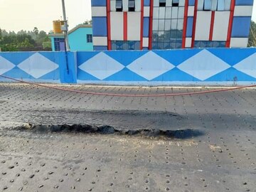 Overbridge pitch cover cracked with 4 days of inaguration in Kamarkundu