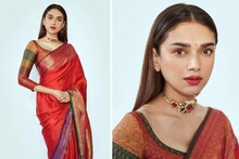 লাল-নীল-সবুজের মেলা বসেছে, অদিতি রাও হায়দারির শাড়ির সংগ্রহশালা!