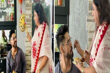 শাশুড়ি হাতে খাইয়ে দিলেন গৌরবকে, পাতে রইল মৌরলা থেকে পমফ্রেট দেখুন