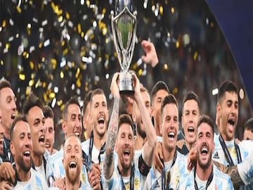 চ্যাম্পিয়ন হওয়ার পর উচ্ছ্বাস আর্জেন্টিনা দলের