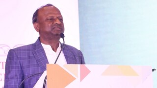 Former SBI Chairman, Rajnish Kumar speaking at a ceremony organised by VFS Capital to celebrate its Foundation Month