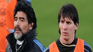 বিশ্বকাপে মারাদোনার ছবি ভরসা মেসিদের