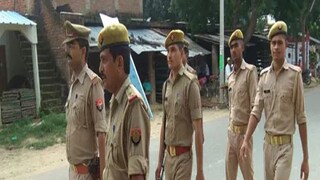 UP Gang Rape ঘটনাস্থলে পুলিশি টহল।