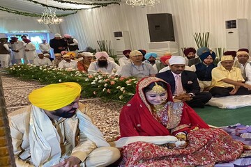 বিয়ের পিঁড়িতে পঞ্জাবের মুখ্যমন্ত্রী, দেখুন অনুষ্ঠানের অন্দরের ছবি