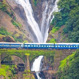বর্ষায় বদলে যায় গোয়ার চেহারা! উপভোগ করুন দুধসাগরের মধ্যে দিয়ে ট্রেন যাত্রা
