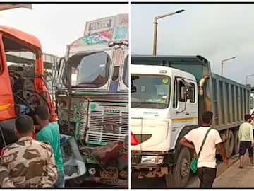 ফরাক্কা ব্যারেজের ওপর ১৫নং গেটের সামনে দুর্ঘটনা