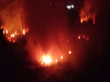 Kandi Bimal Chandra College intersection area catched by fire