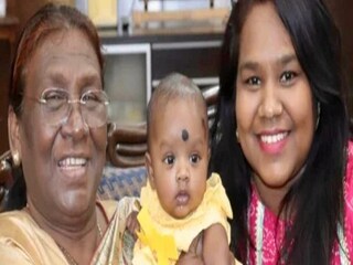 Draupadi Murmu with Daughter and Grand daughter