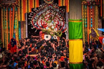 লোকারণ্য পুরীতে মহা ধুমধামে অনুষ্ঠিত হল জগন্নাথদেবের রথযাত্রা, দেখুন ছবি