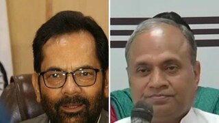 Naqvi (left), a senior BJP leader, is also the Deputy Leader of Rajya Sabha. Singh is a minister in the Modi Cabinet from JD(U) quota.