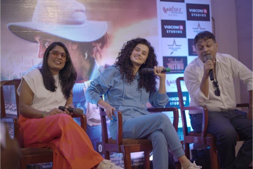 কেবল সৃজিত আর তাপসী নন, ছবির মূল নিয়ন্ত্রক ভারতীয় মহিলা ক্রিকেটার মিতালি রাজও উপস্থিতি হয়েছিলেন এ শহরে। তাঁকে নিয়েই এই ছবির গল্প। তাঁরই জীবনীচিত্র 'সাবাশ মিঠু'।