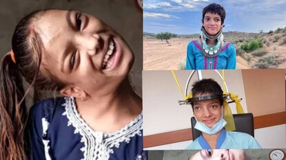 Pakistani Girl with Neck Bent Pakistani Girl with Neck Bent