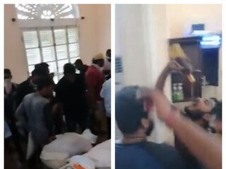 রাজাপক্ষের রাজপ্রাসাদের রান্নাঘরে বিদ্রোহীরা৷ 