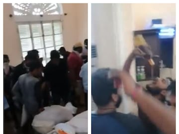 রাজাপক্ষের রাজপ্রাসাদের রান্নাঘরে বিদ্রোহীরা৷ 