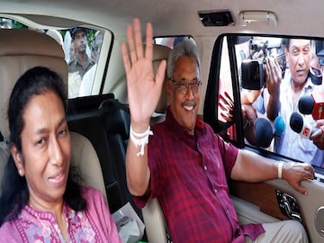 Gotabaya Rajapaksa and His Wife