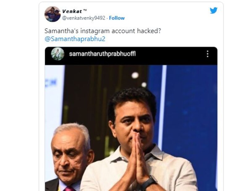 সামান্থার ডিজিটাল ম্যানেজার শেশাঙ্ক বিনেশ জানান, হ্যাক না হলেও কোনও একটি প্রযুক্তিগত সমস্যার জন্য সামান্থার প্রোফাইল থেকে এই ছবিটি শেয়ার হয়ে গিয়েছে। 