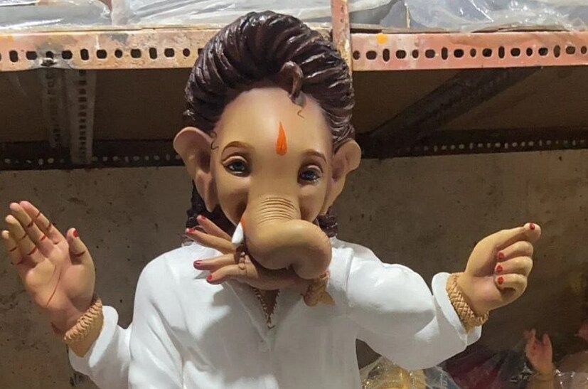 মহারাষ্ট্রের বেশ কিছু মণ্ডপে গণেশ এলেন পুষ্পা রাজের স্টাইলে।  photo source collected 
