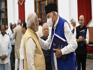 Prime Minister Narendra Modi  with Farooq Abdullah