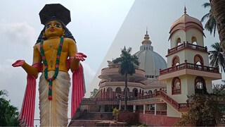 নবদ্বীপের ৬০ ফুট উচ্চতার গৌরাঙ্গ মূর্তি পাশে মায়াপুর ইসকন মন্দির