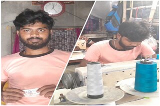 লটারির টিকিট হাতে লোকনাথ মন্ডল