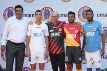 মা দুর্গার সামনে আইএসএলের নতুন জার্সি উন্মোচন ইমামি ইস্টবেঙ্গলের, ট্রফির শপথ মা দুর্গার সামনে আইএসএলের নতুন জার্সি উন্মোচন ইমামি ইস্টবেঙ্গলের, ট্রফির শপথ