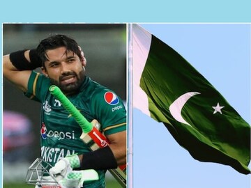 mohammad rizwan lift pakistani flag with his feet viral video